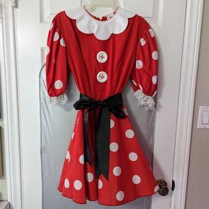 Disney Brand Minnie Mouse Dress and accessories, Adult MED/LG, Youth LG